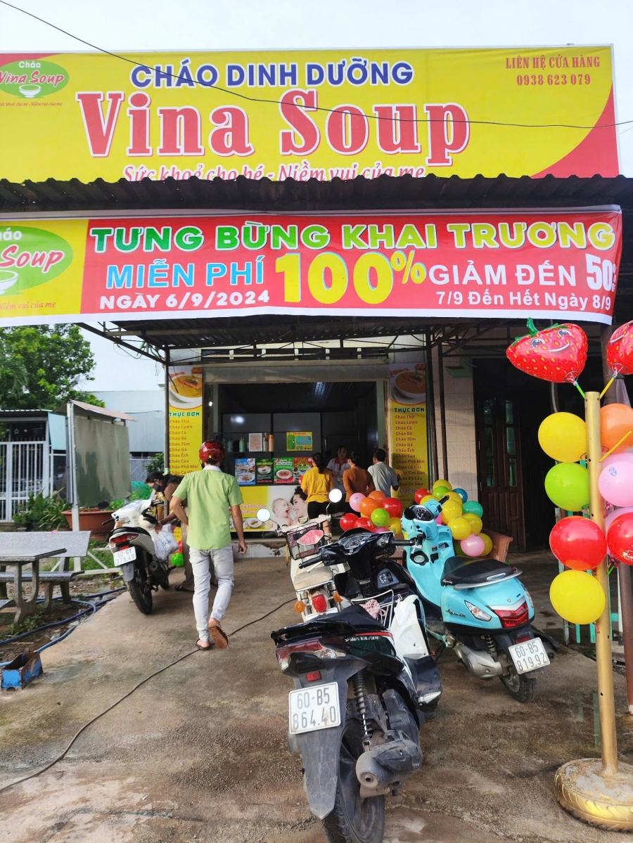 TƯNG BỪNG KHAI TRƯƠNG CỬA HÀNG VINA SOUP ẤP 2 - XUÂN TÂM - XUÂN LỘC - ĐỒNG NAI