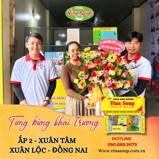 TƯNG BỪNG KHAI TRƯƠNG CỬA HÀNG VINA SOUP ẤP 2 - XUÂN TÂM - XUÂN LỘC - ĐỒNG NAI